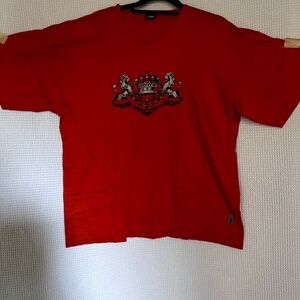 New ISA Bodywear Orange V-neck short sleeve T-shirt Large